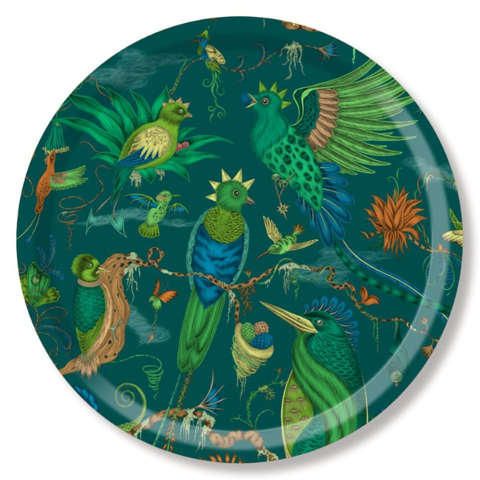 Tray - Quetzal Round Teal