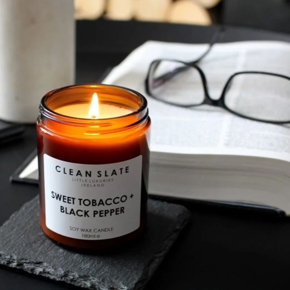 Clean Slate Candle - Sweet Tobacco and Black Pepper