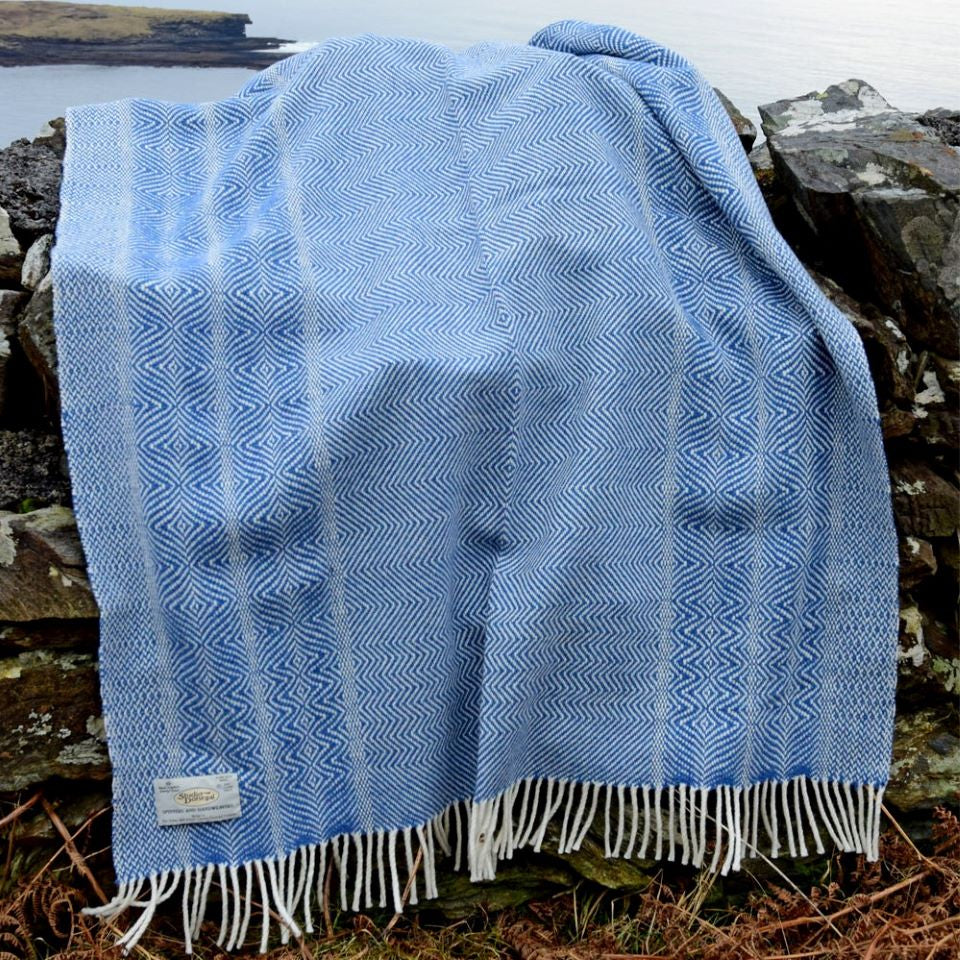 Undulating Twill Large Wool Throw by Studio Donegal