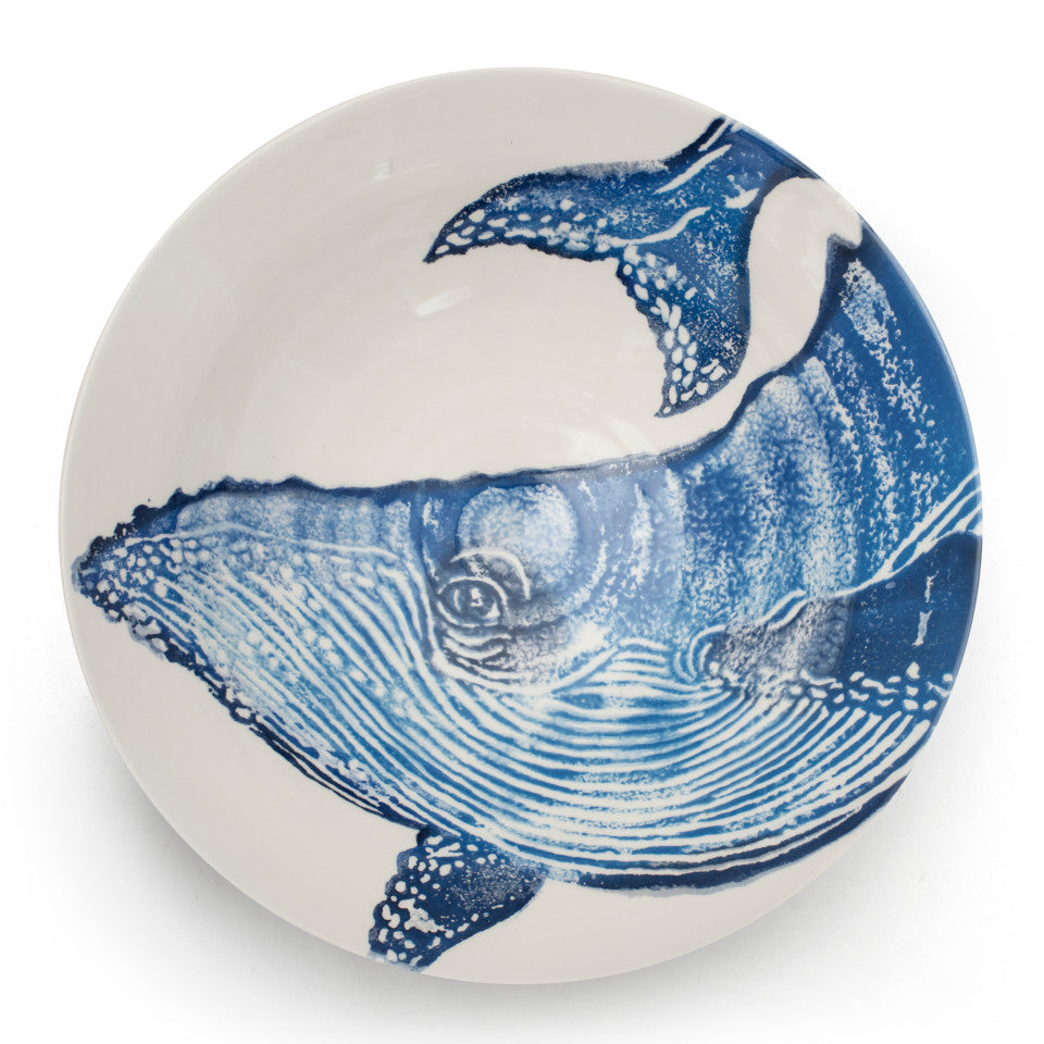 Sea Creatures earthenware Whale salad bowl, 30 cm.