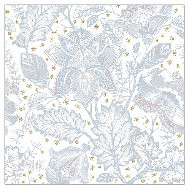 Paper Napkins PK 20 Silver Leaves