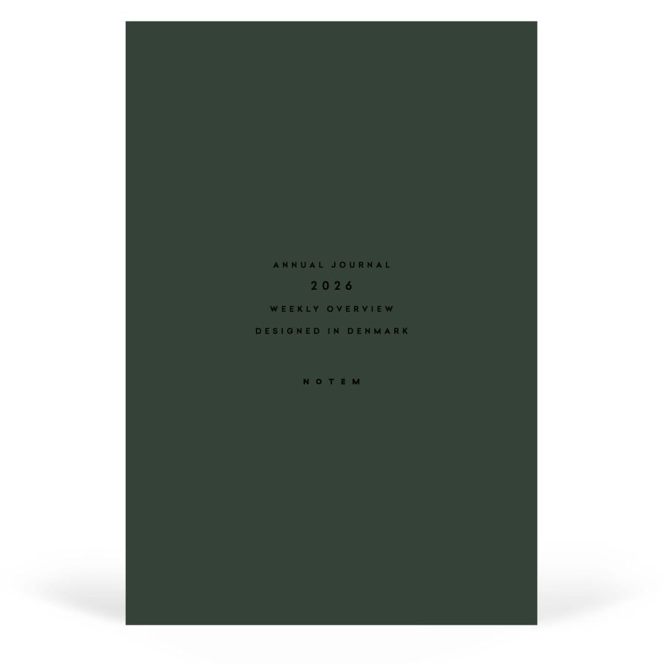 2026 hardcover diary in dark green