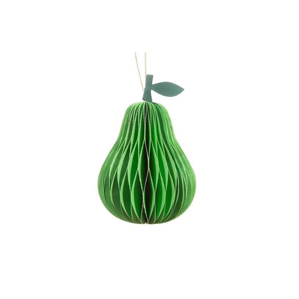 Honeycomb Paper Hanging Decoration - Pear