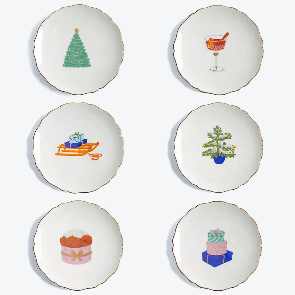 Christmas Feast Plate Set of 6