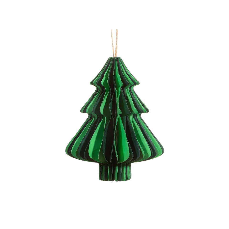 Honeycomb Paper Hanging Decoration - Green Tree