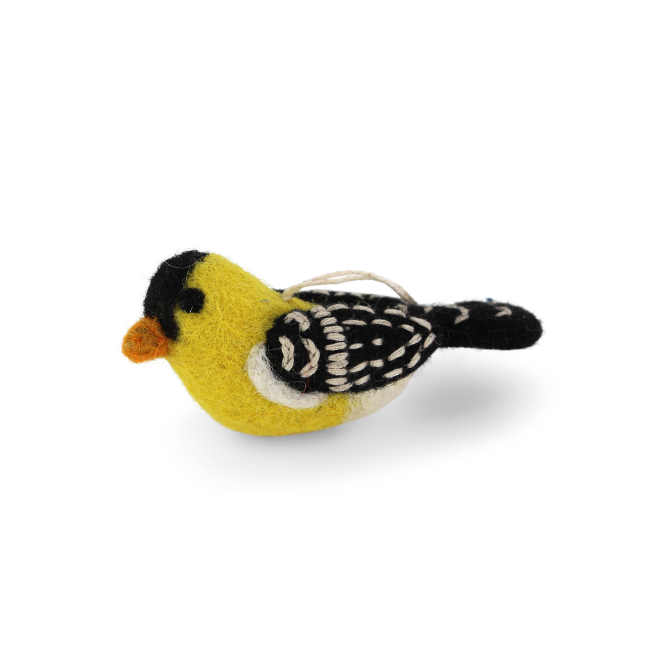 Bird Gold Finch Felt Decoration