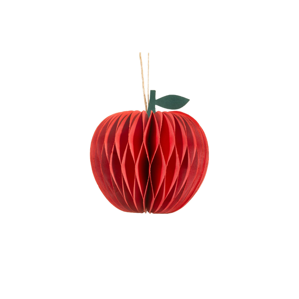 Honeycomb Paper Hanging Decoration - Apple