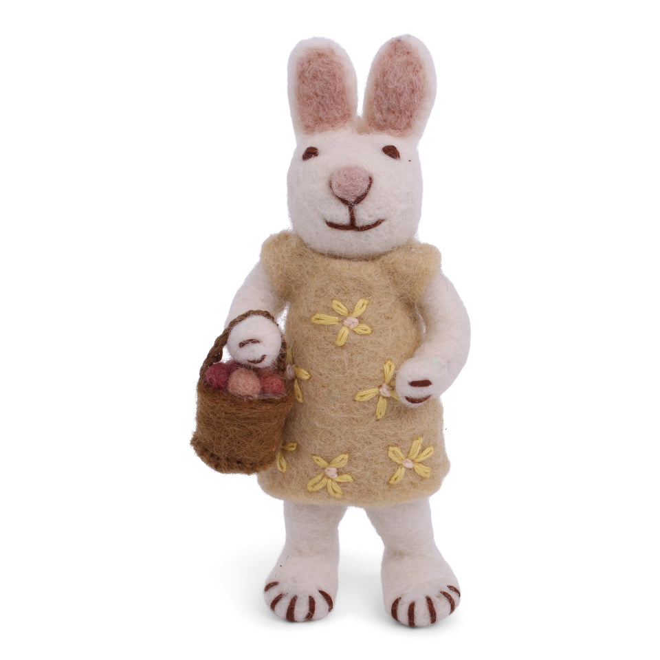 Easter Bunny in Yellow Dress  with Basket