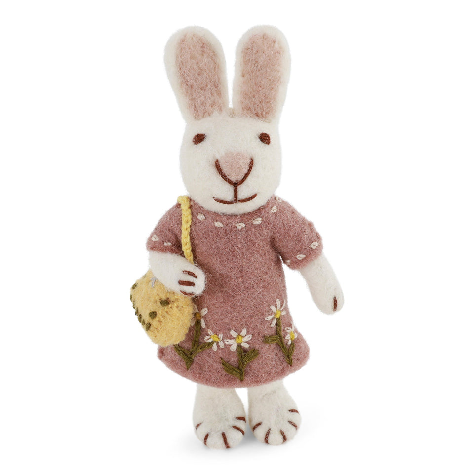 Easter Bunny in Lavender Dress with Bag