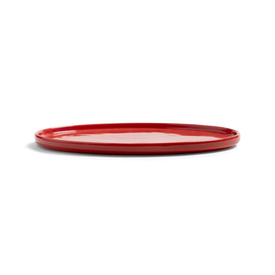 Red Oval Ceramic tray