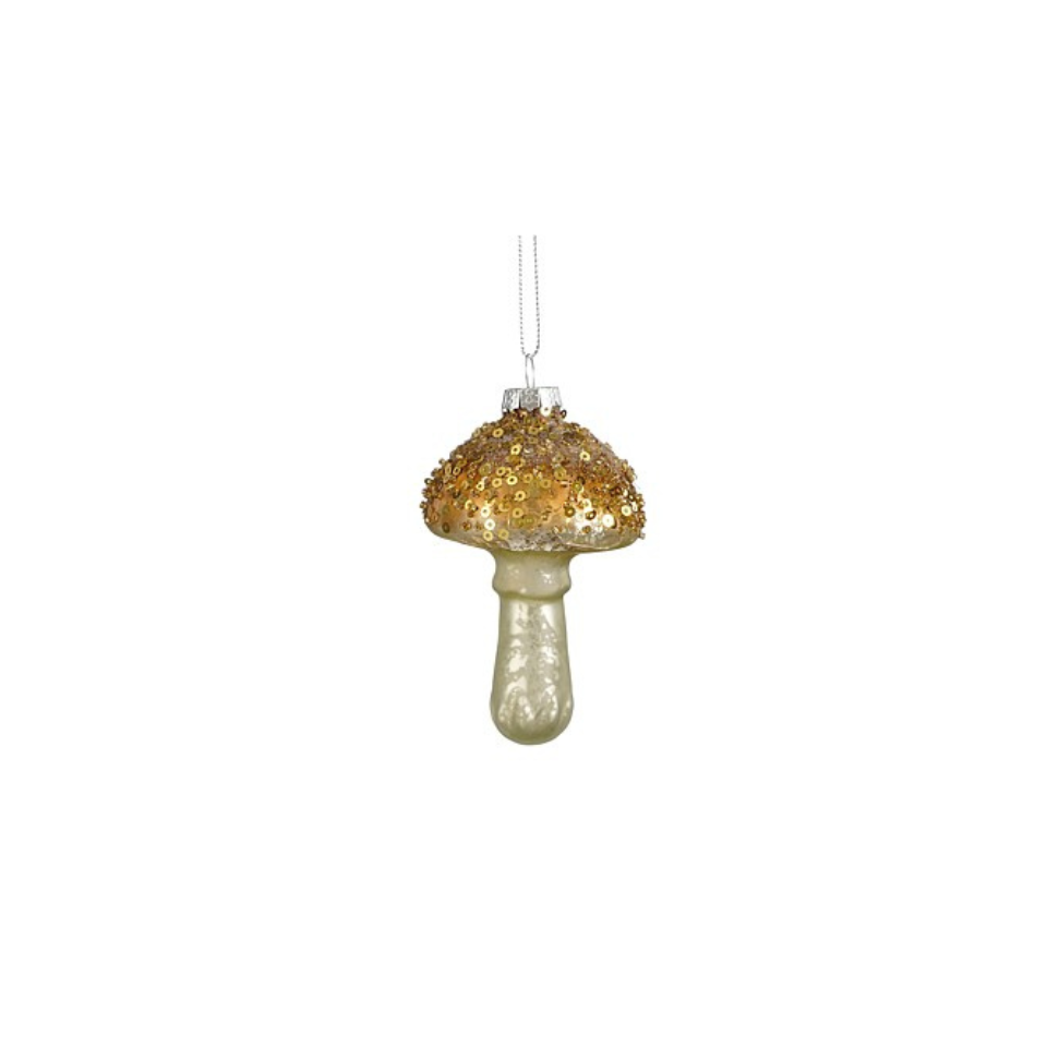 Mushroom Ornament Champagne