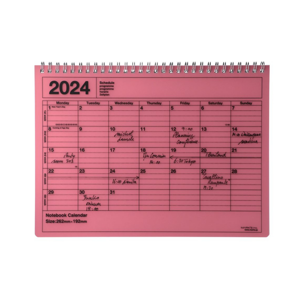 Mark's Notebook Calendar Small 2024