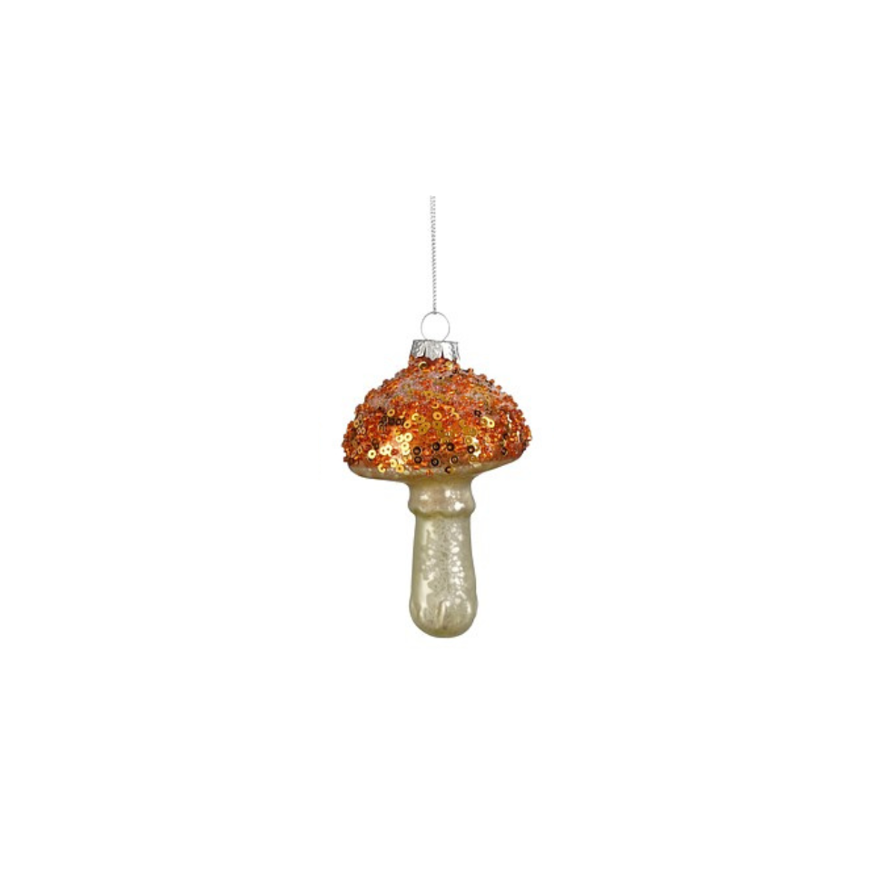 Mushroom Ornament Orange