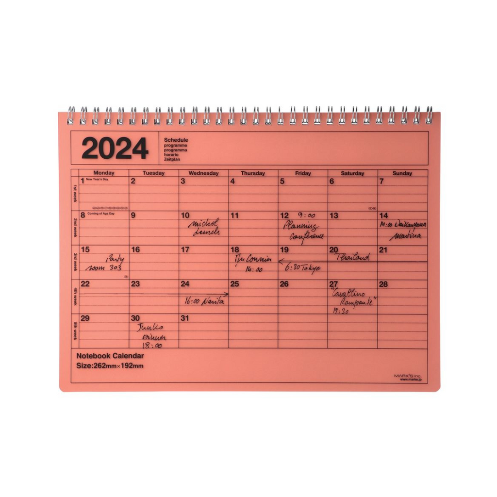 Mark's Notebook Calendar Small 2024
