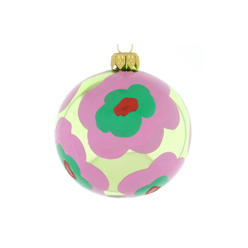 Decorative ornament with floral design on a white background