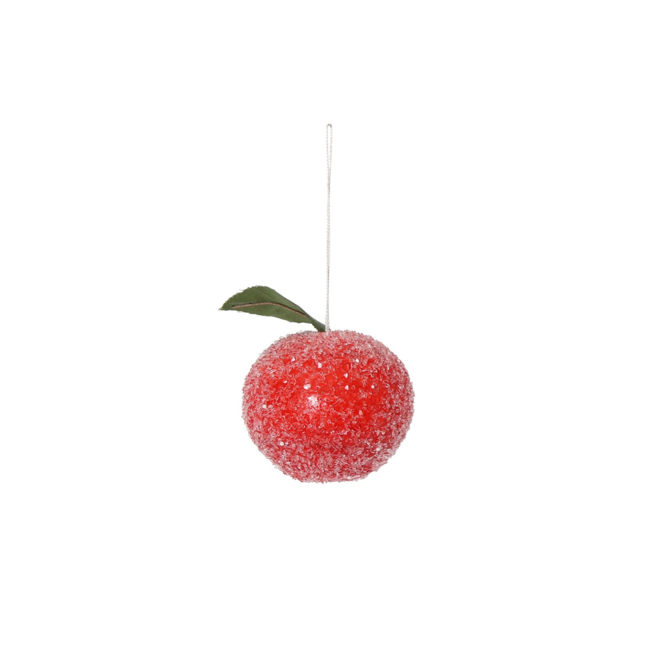 Christmas tree decoration of a frosted apple 