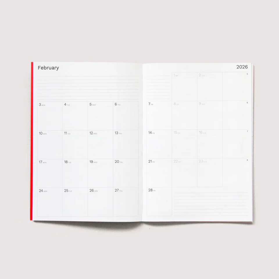 2026 Monthly A4 Planner