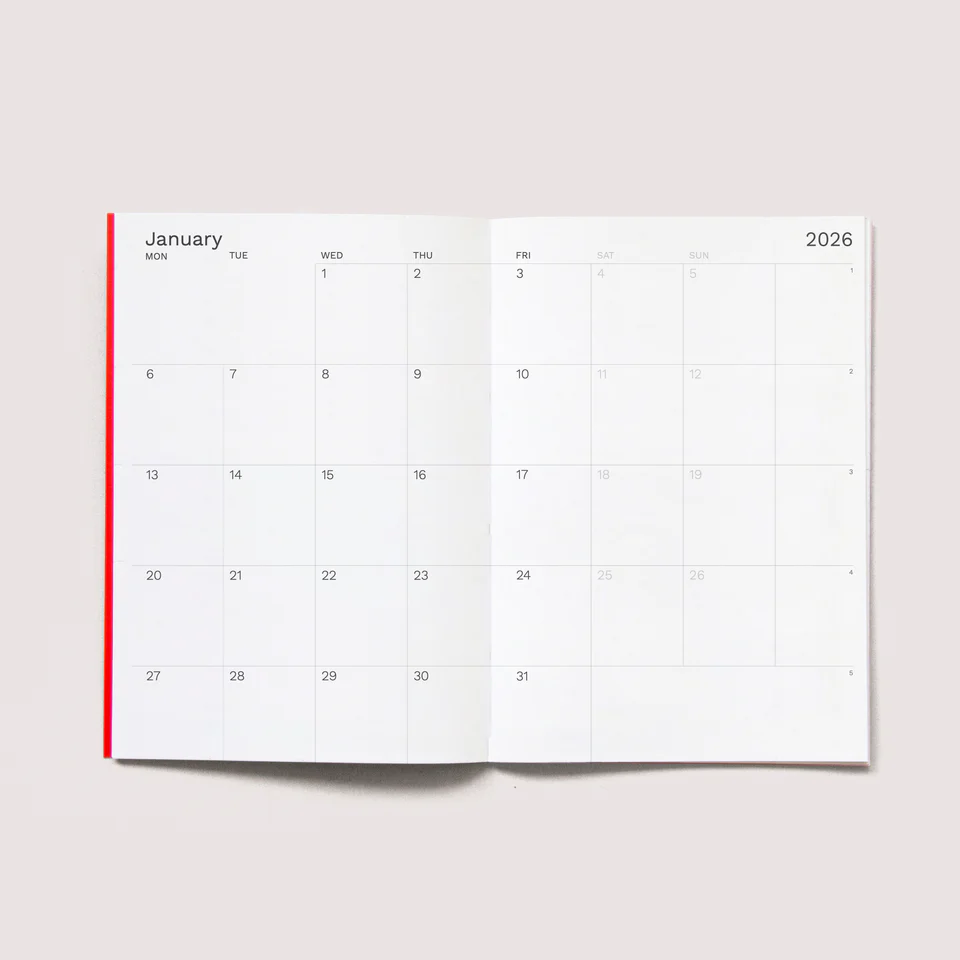 2026 Monthly A5 Planner