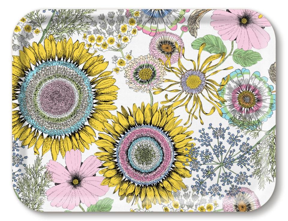 Tray - Sunflower White Large Rectangular