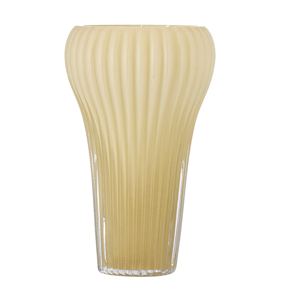 Tall ridged vase Glass