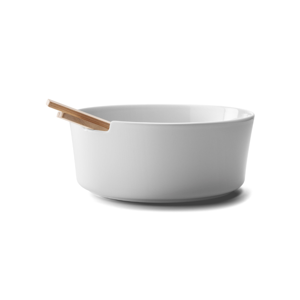 Collective Salad Bowl with Servers White