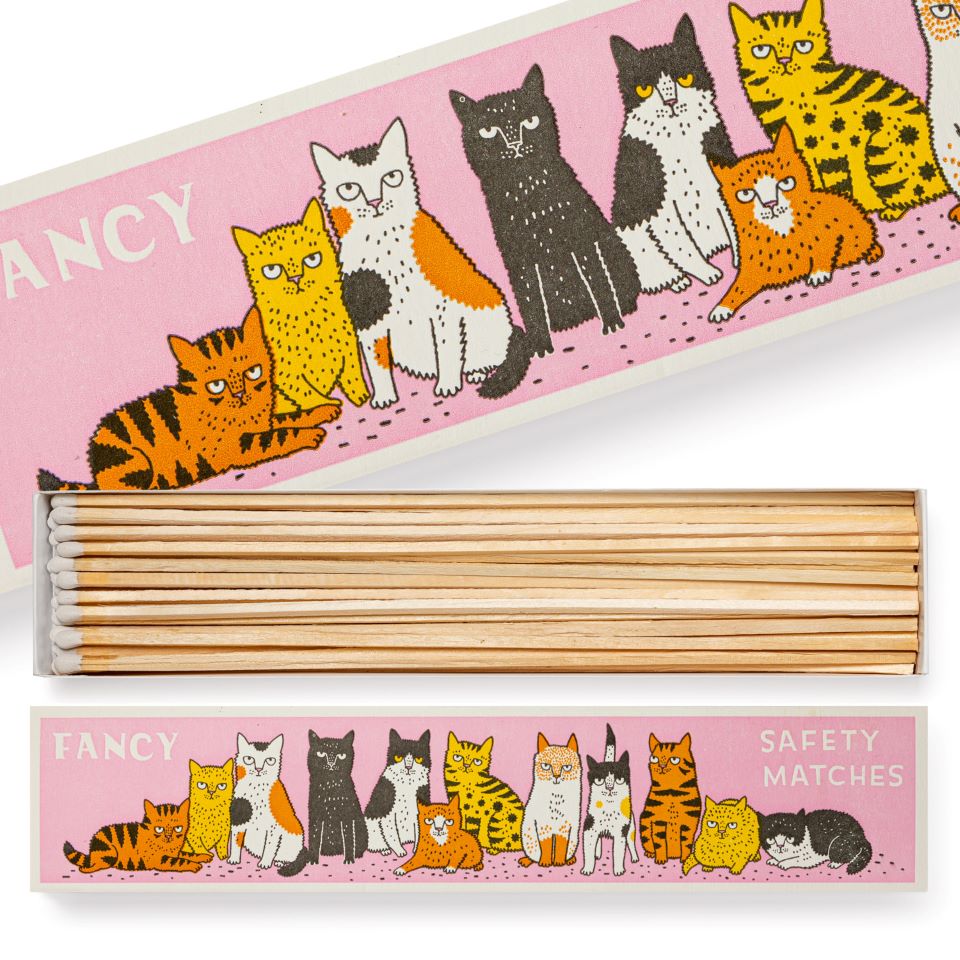 Long Match Box- Fancy Cats