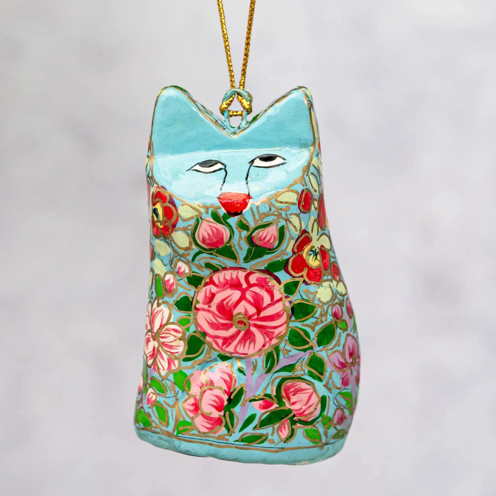 Cat Decoration Indian Floral