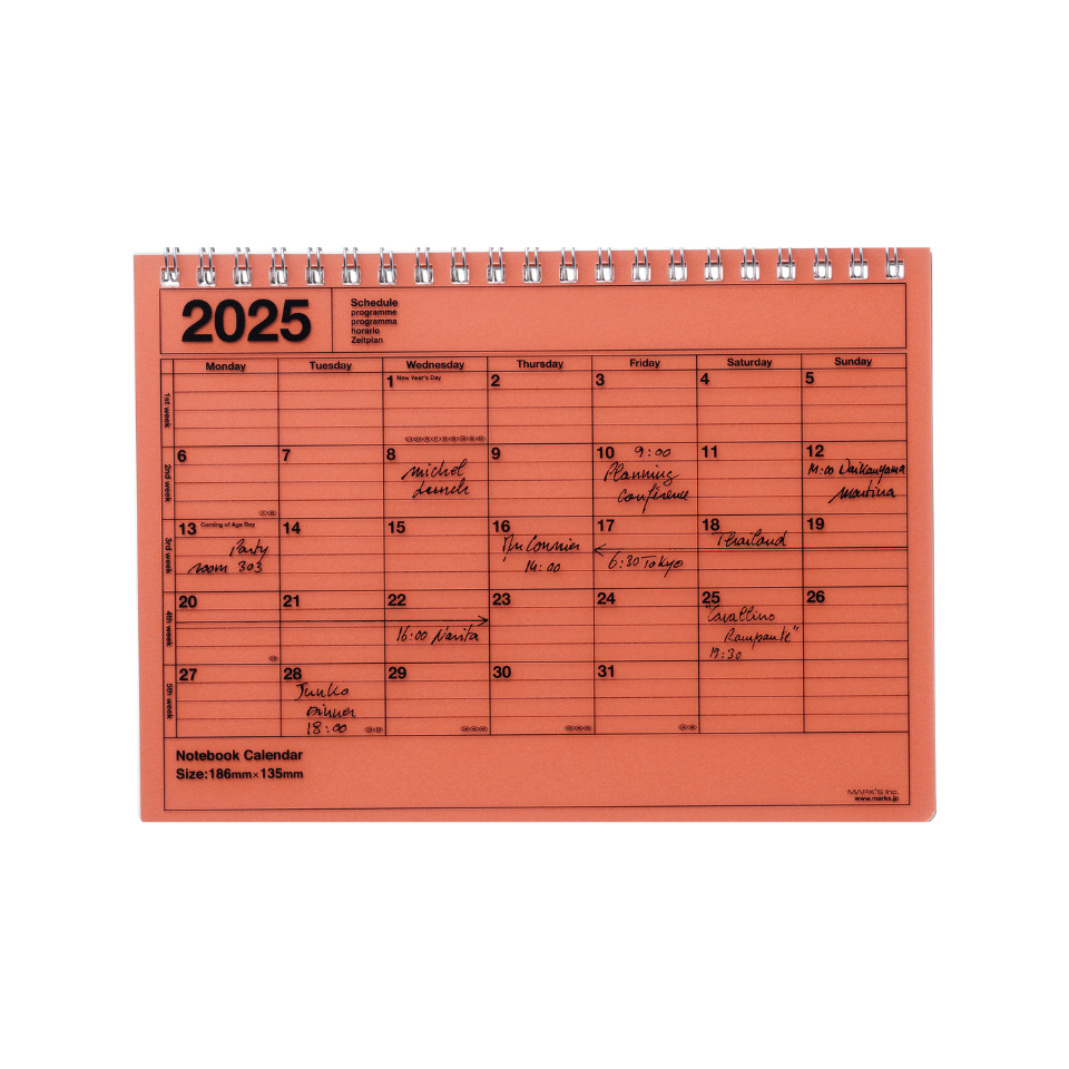 Mark's Notebook Calendar Small 2025