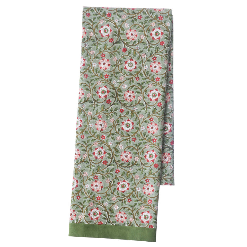 Floral patterned Tablecloth on a white background