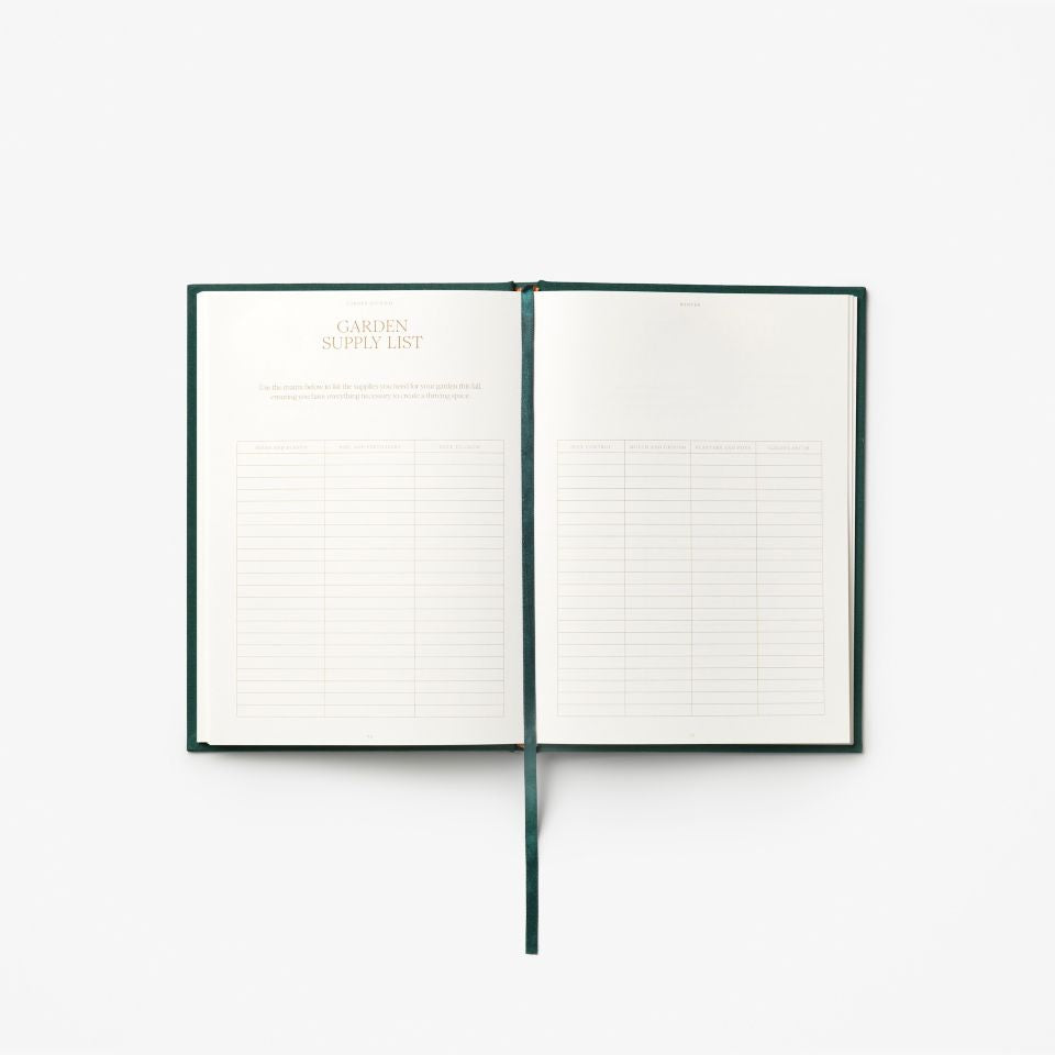 Open notebook with lined pages on a white background