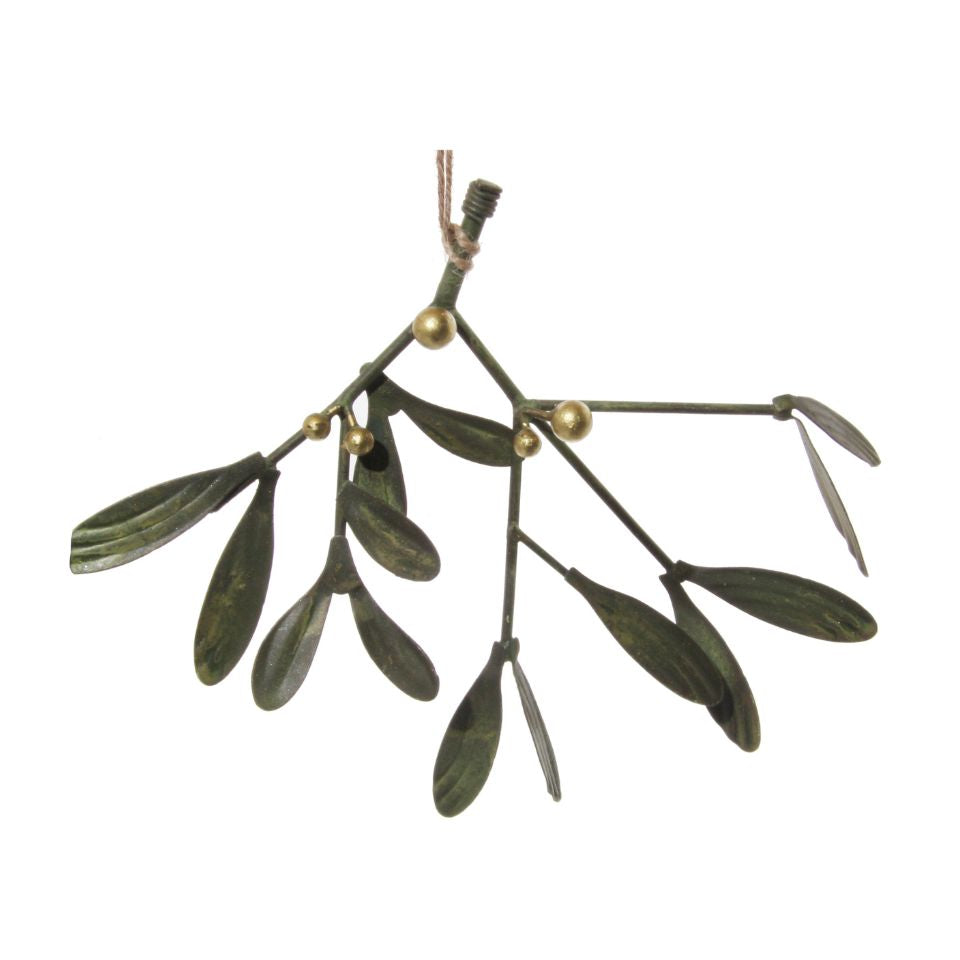 Mistletoe Aged Green Hanging Decoration