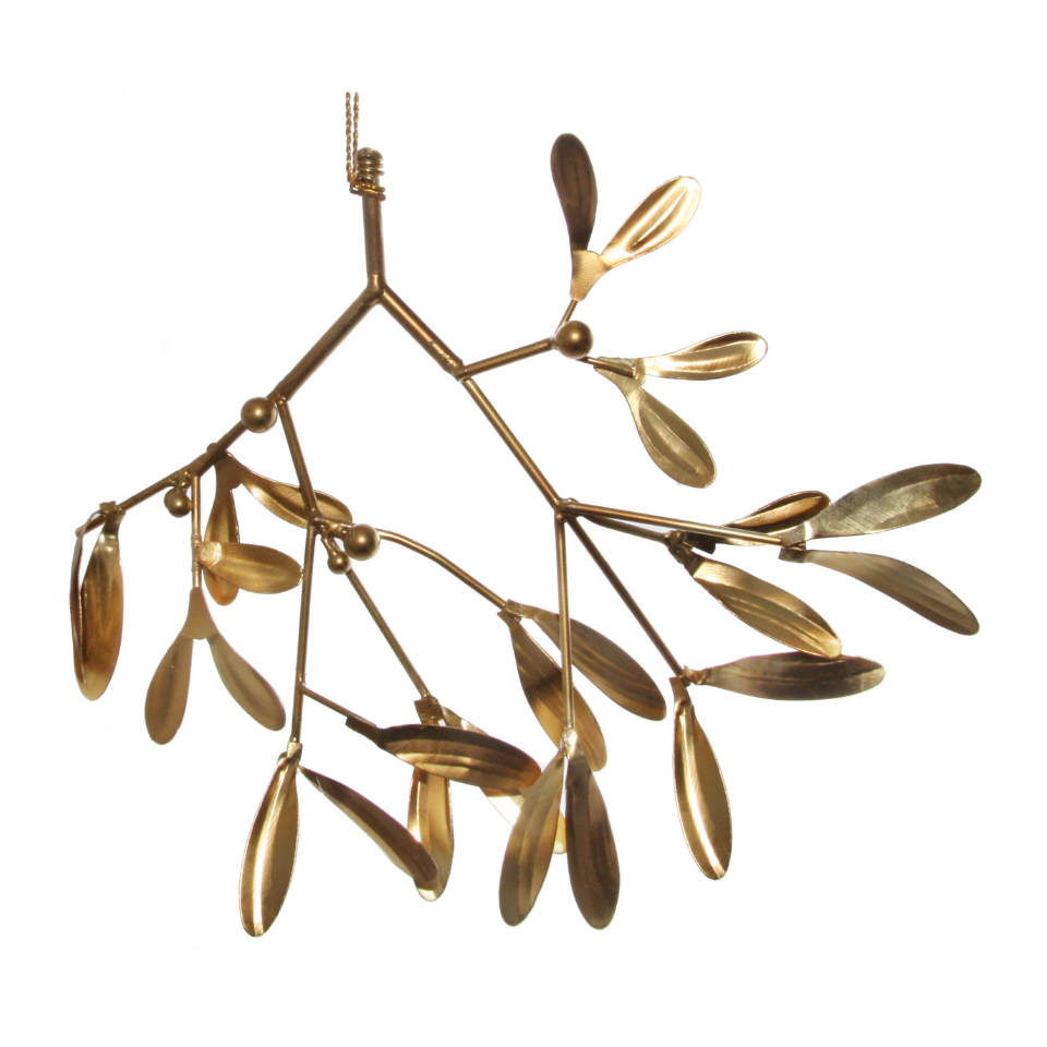 Mistletoe Gold Hanging Decoration
