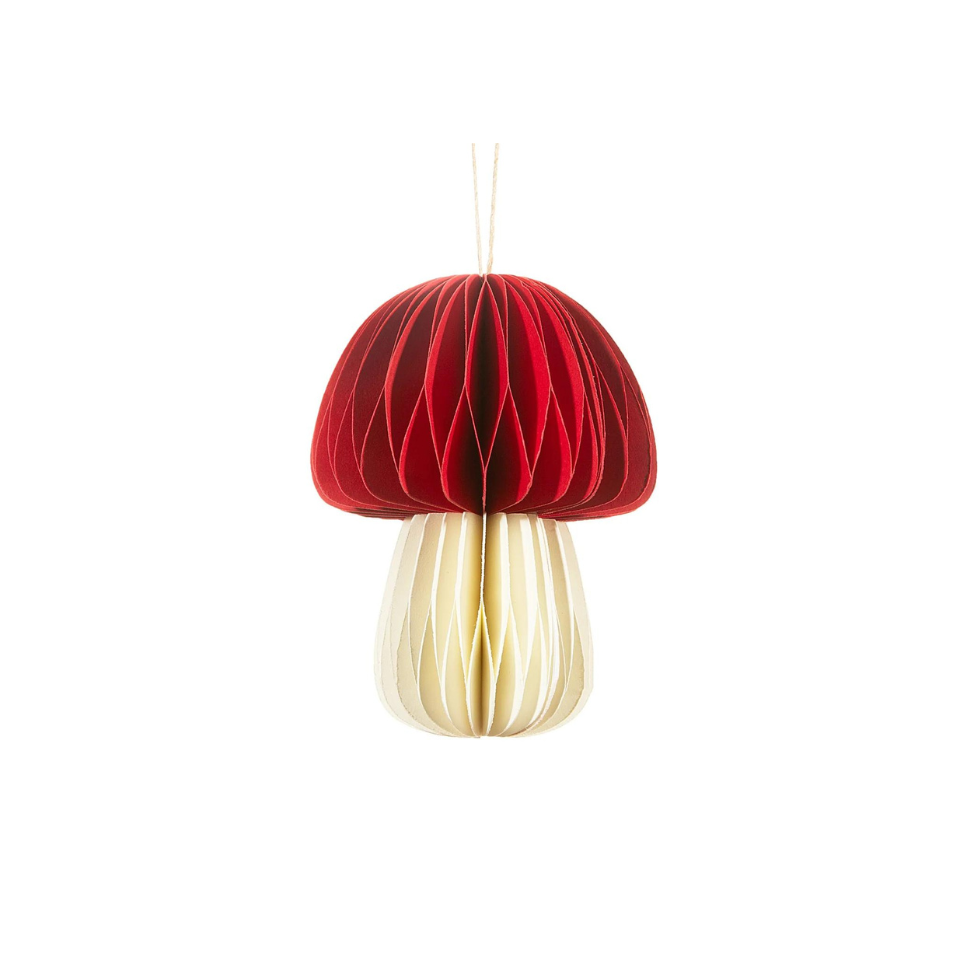 Honeycomb Paper Hanging Decoration - Mushroom