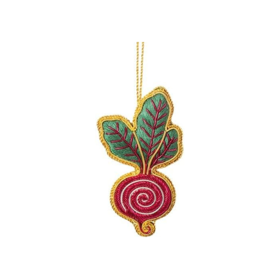 Zari Embroidery Decoration - Beetroot