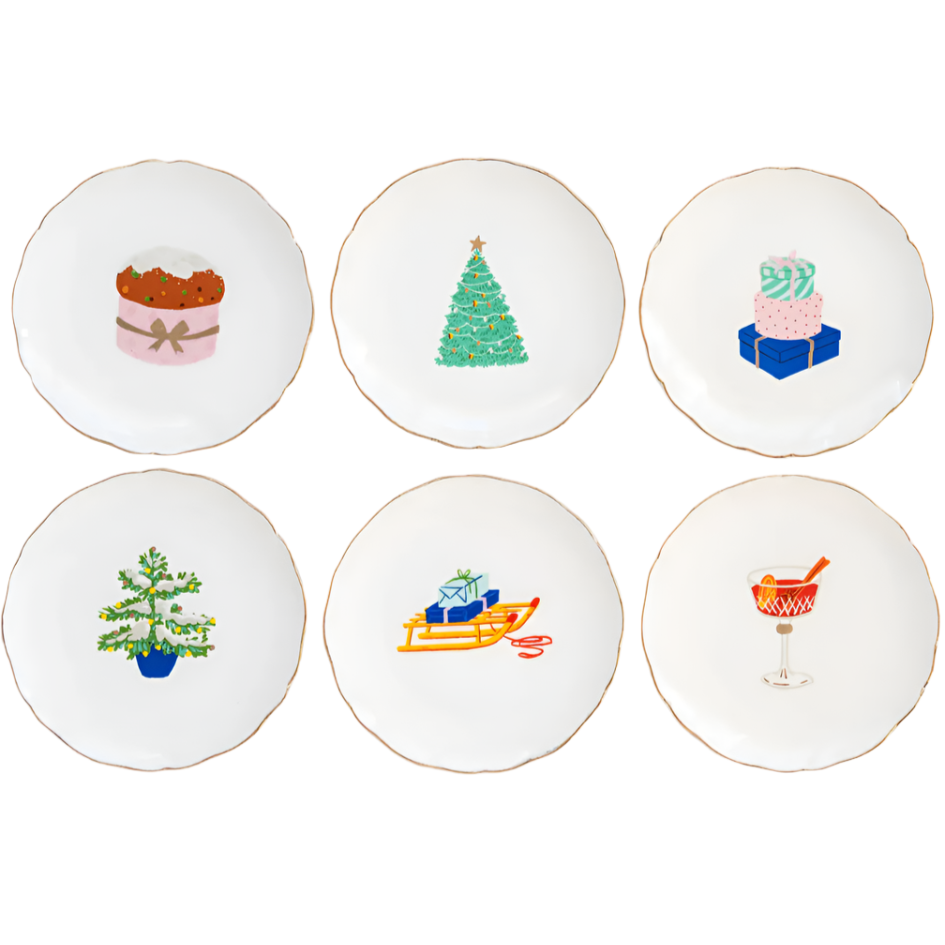 Christmas Feast Plate Set of 6