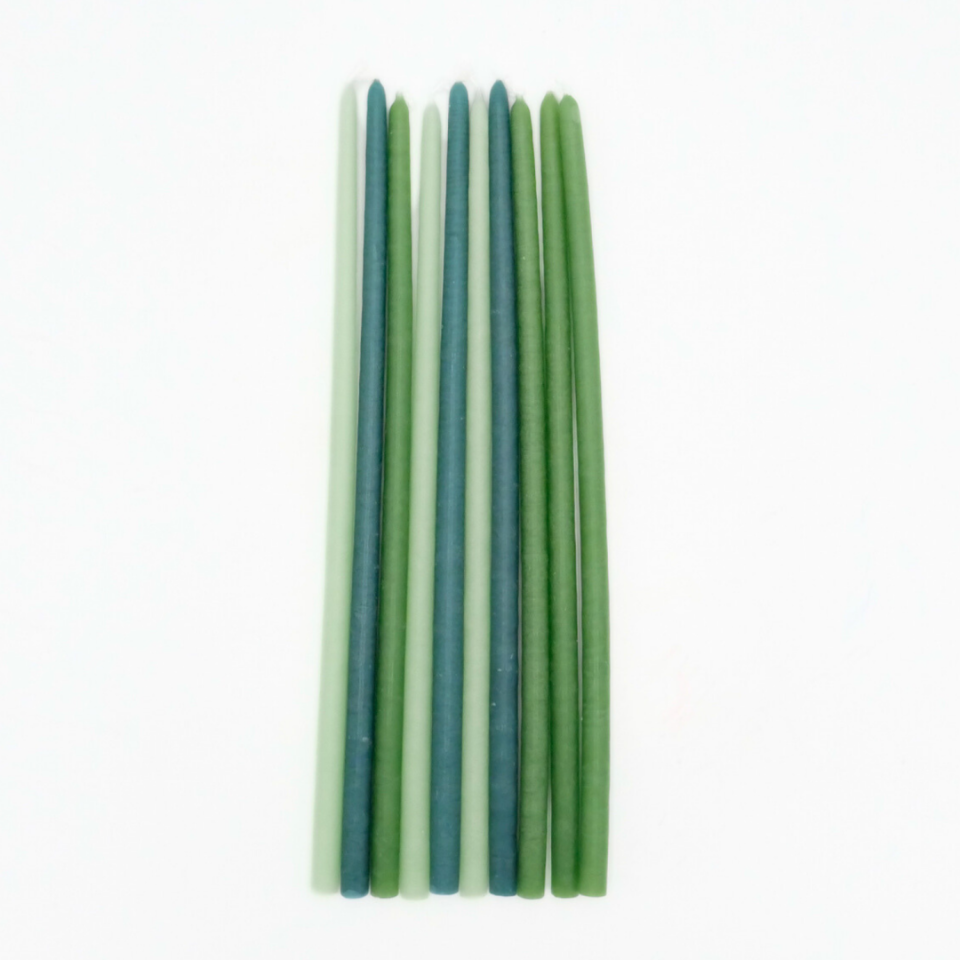 Taper Candle Green Box 10