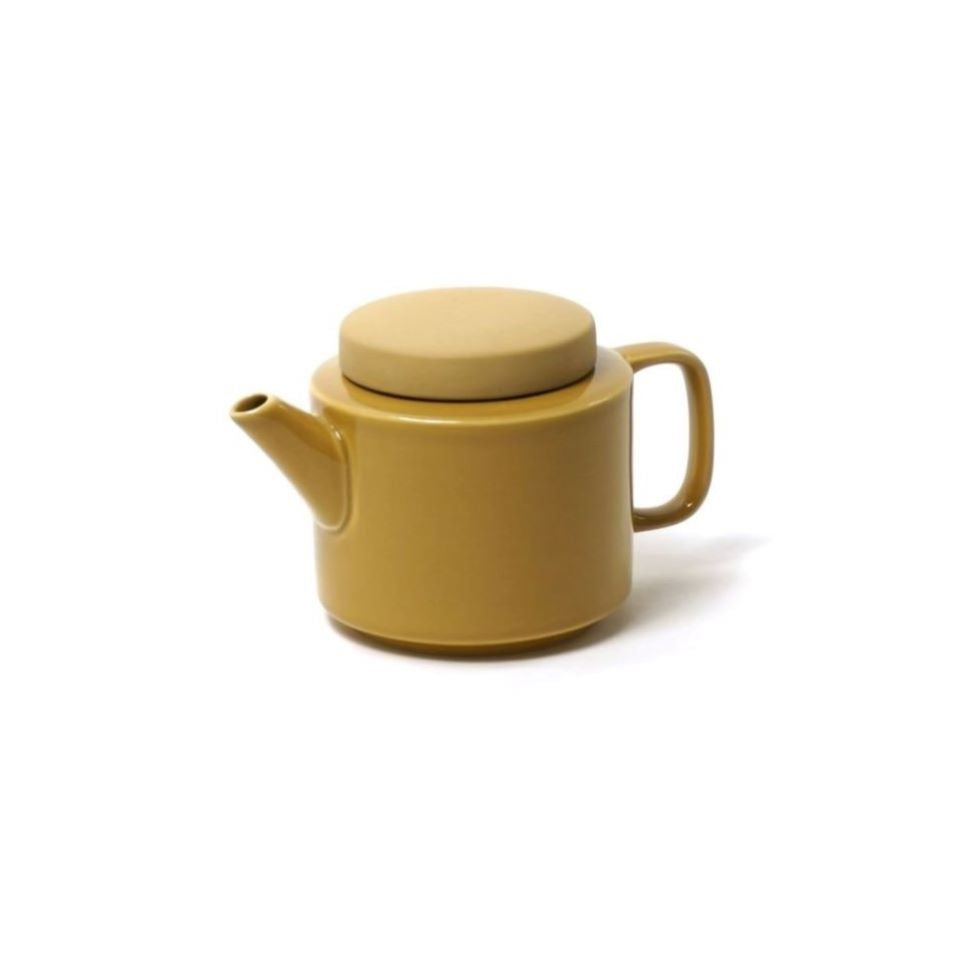 Cyl Teapot Mustard Small