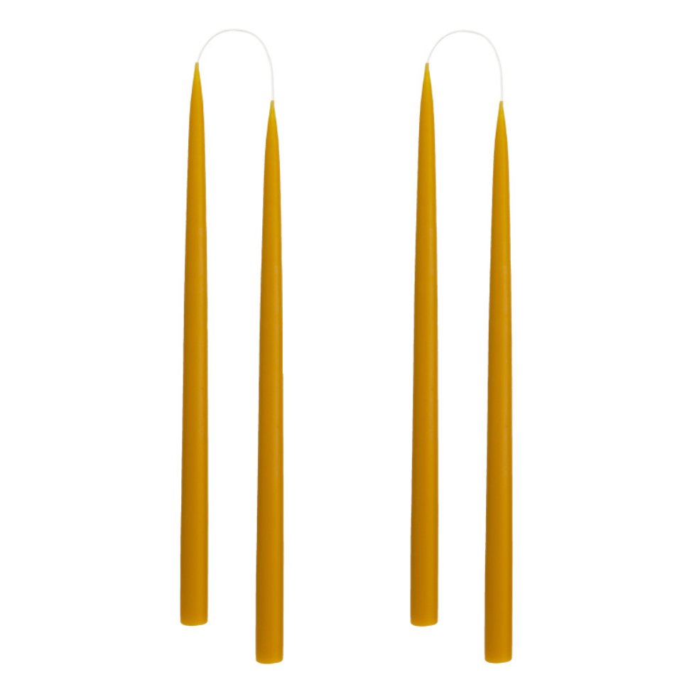 Box of 4 Taper Candles - Honey