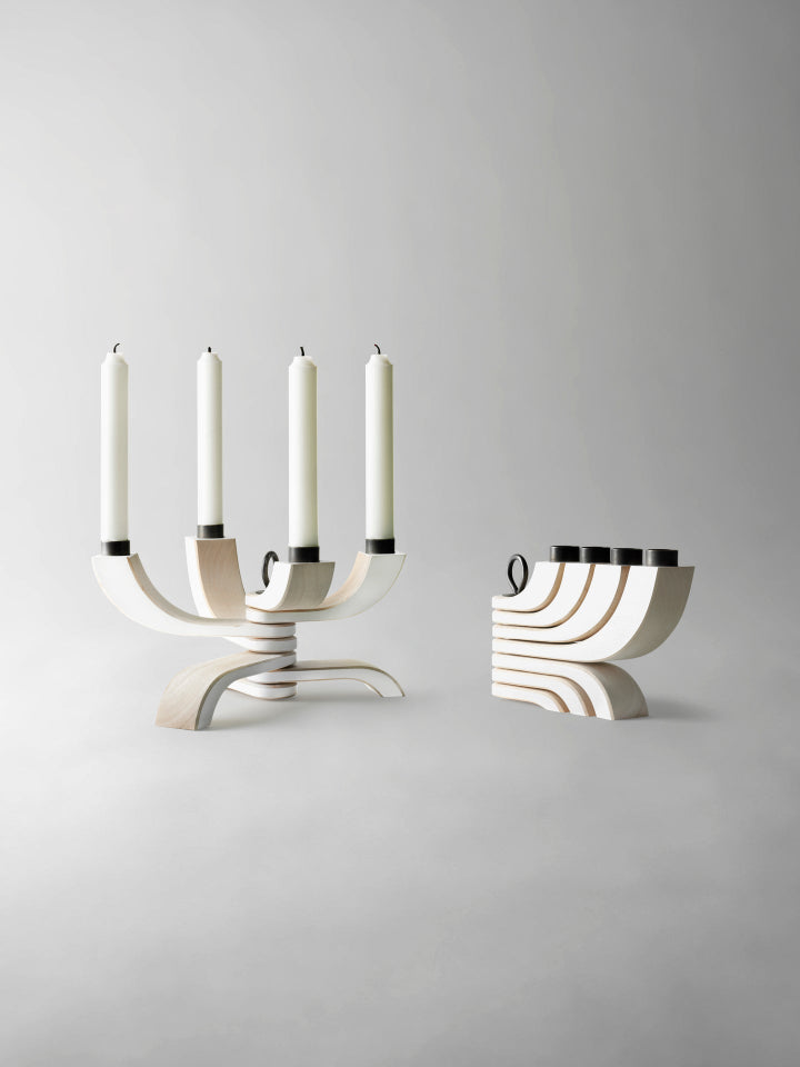 Nordic Light 4-Arm White Candle Holder
