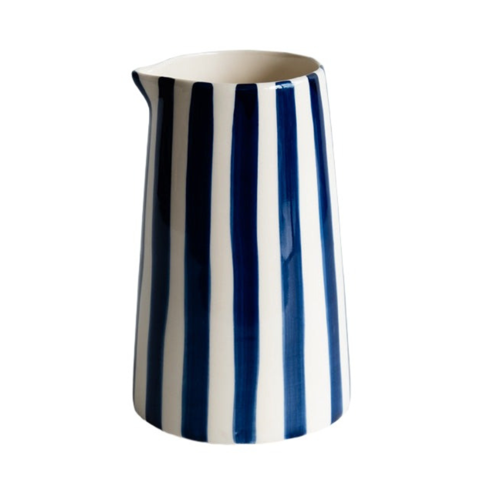 Candy Striped Jug - Blue