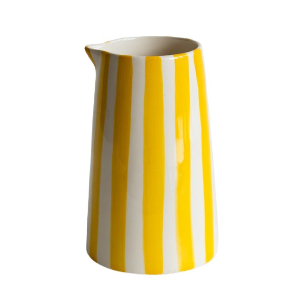 Candy Striped Jug - Turmeric