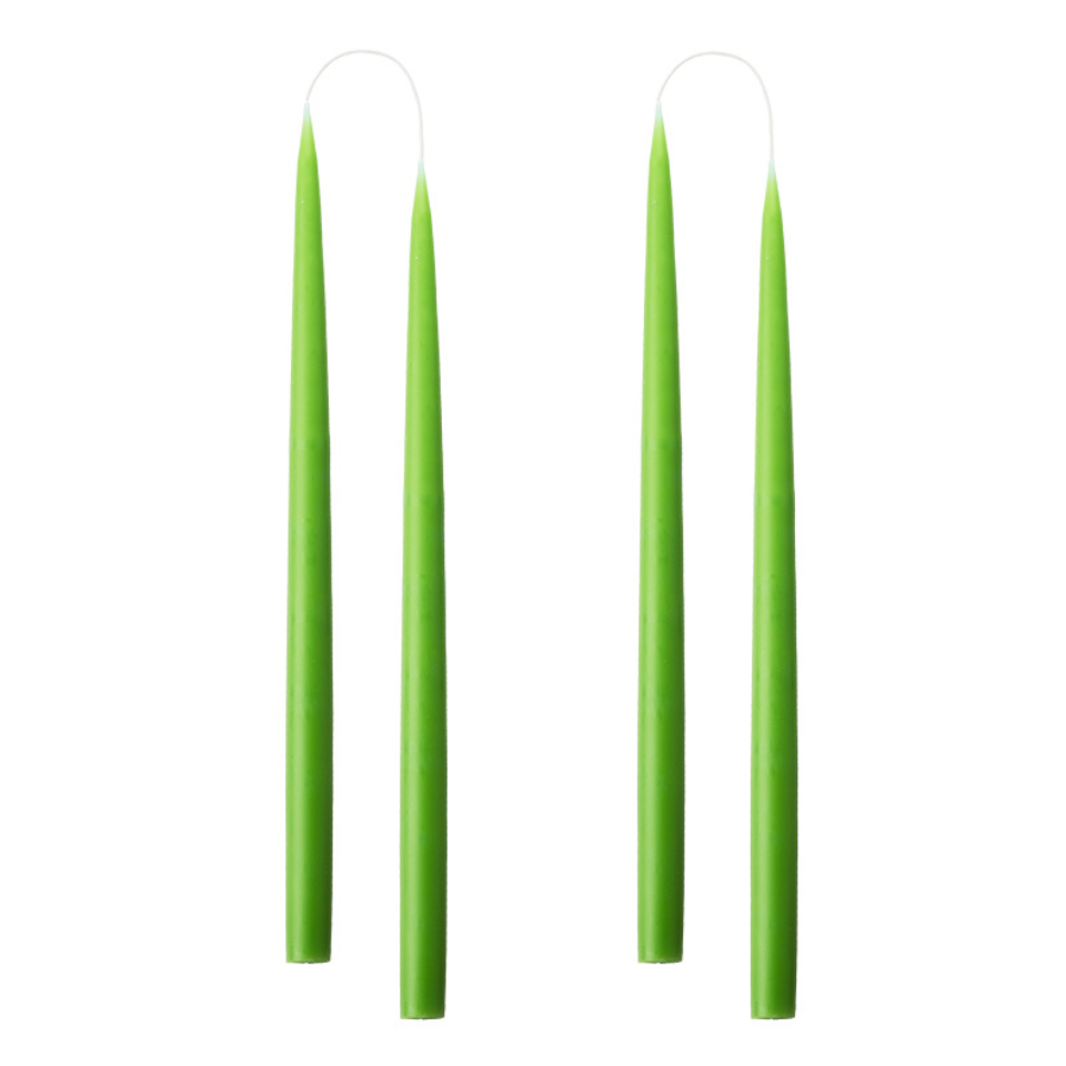 Box of 4 Taper Candles - Light Green