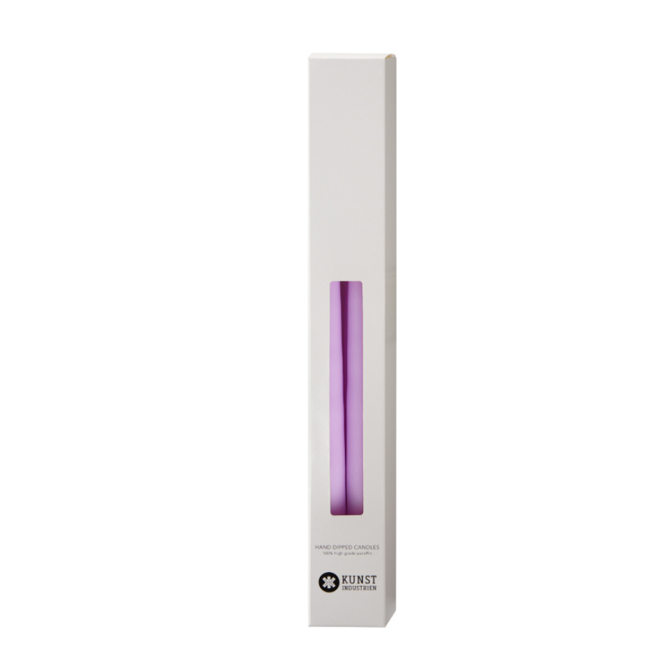 Box of 4 Taper Candles - Pastel Purple