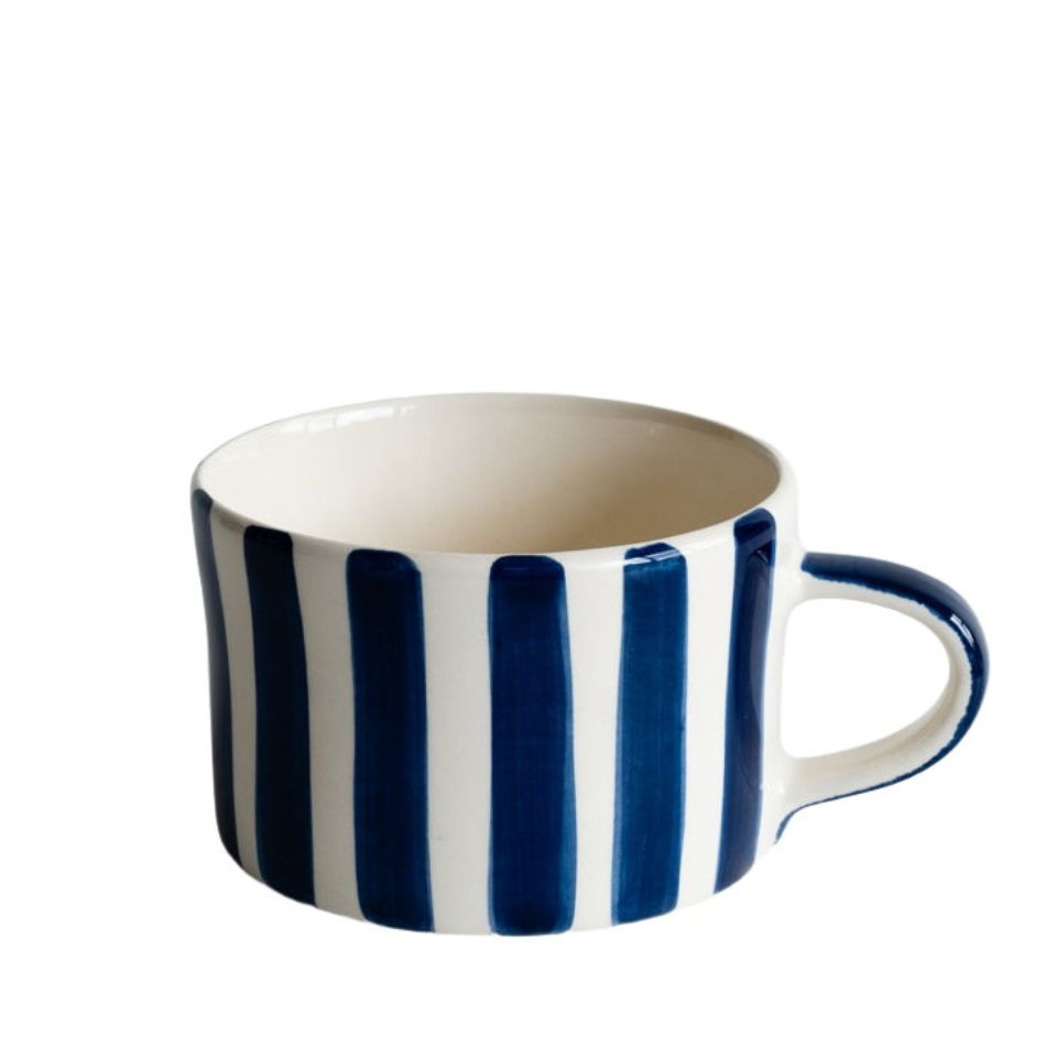 Candy Striped Mug - Blue