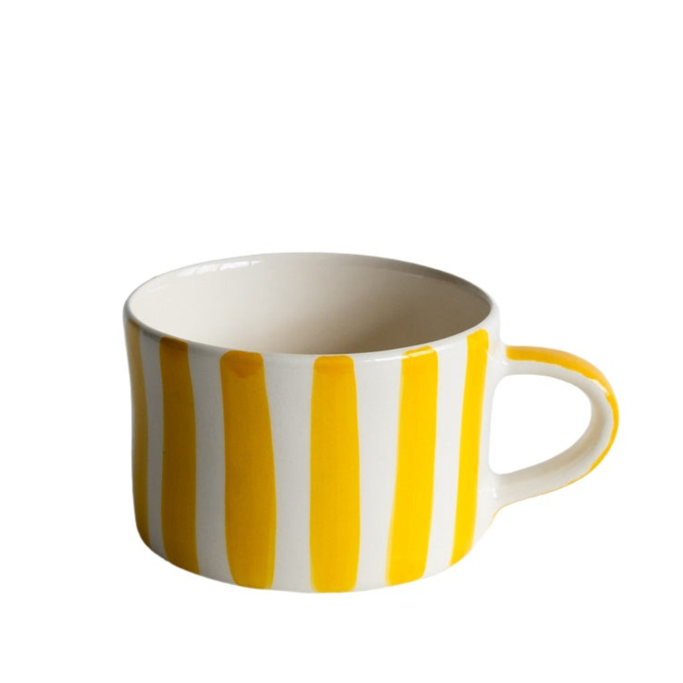 Candy Striped Mug - Turmeric