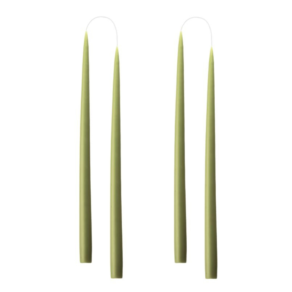 Box of 4 Taper Candles - Olive