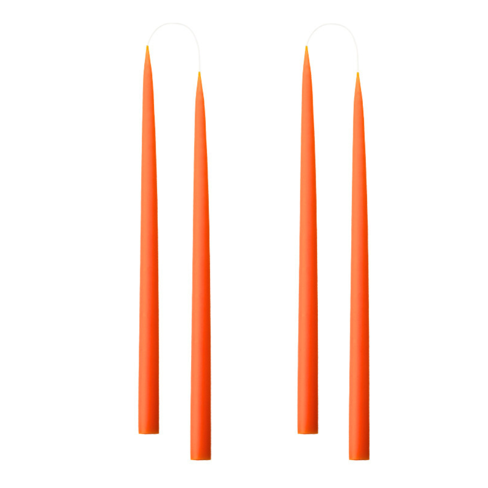 Box of 4 Taper Candles - Orange