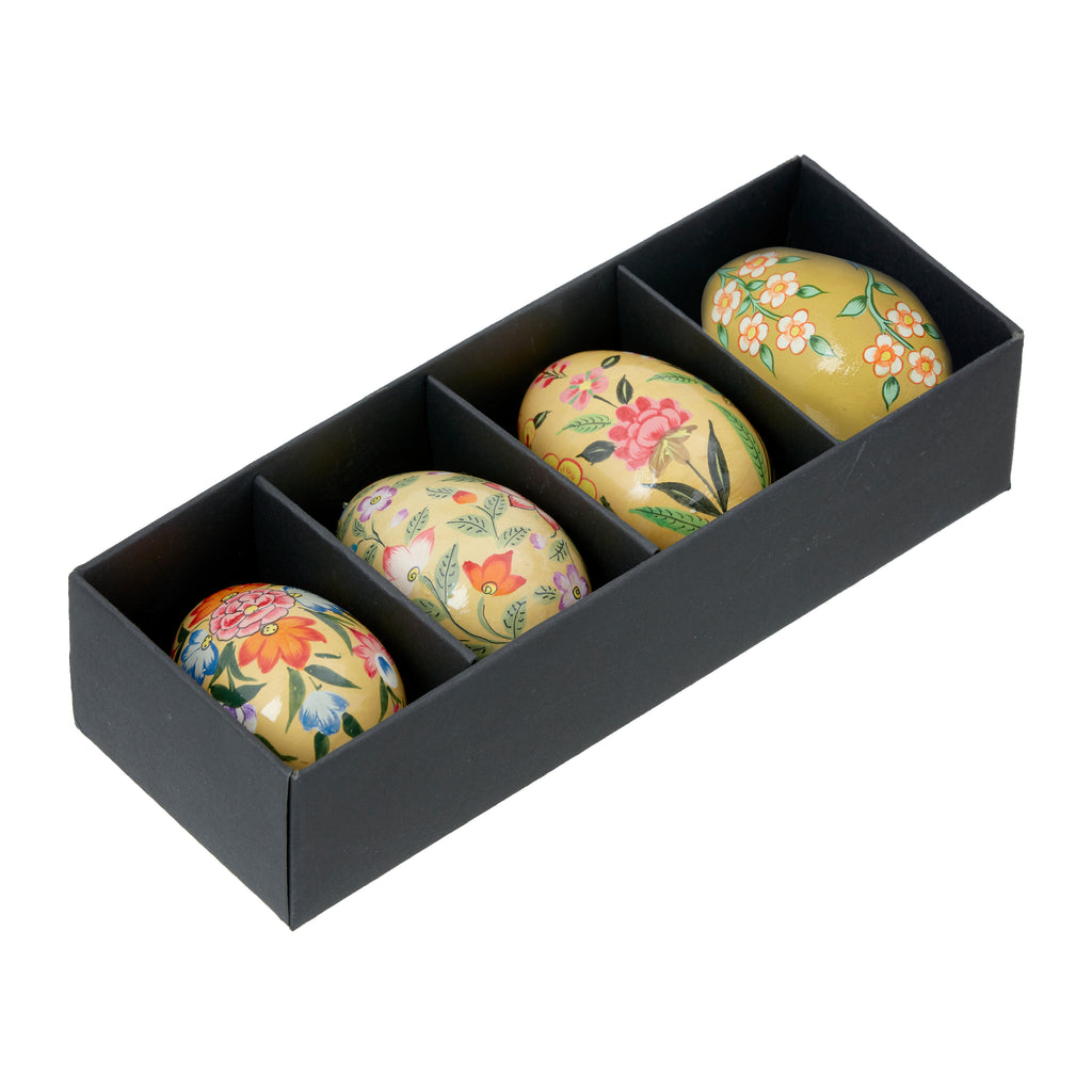 Hand Painted Easter Eggs- Straw Set of 4