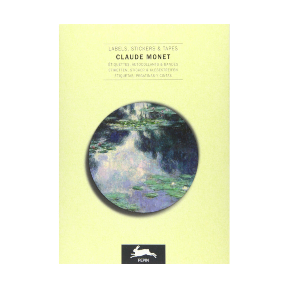 Claude Monet labels, stickers and tapes craft book, with 32 sheets.