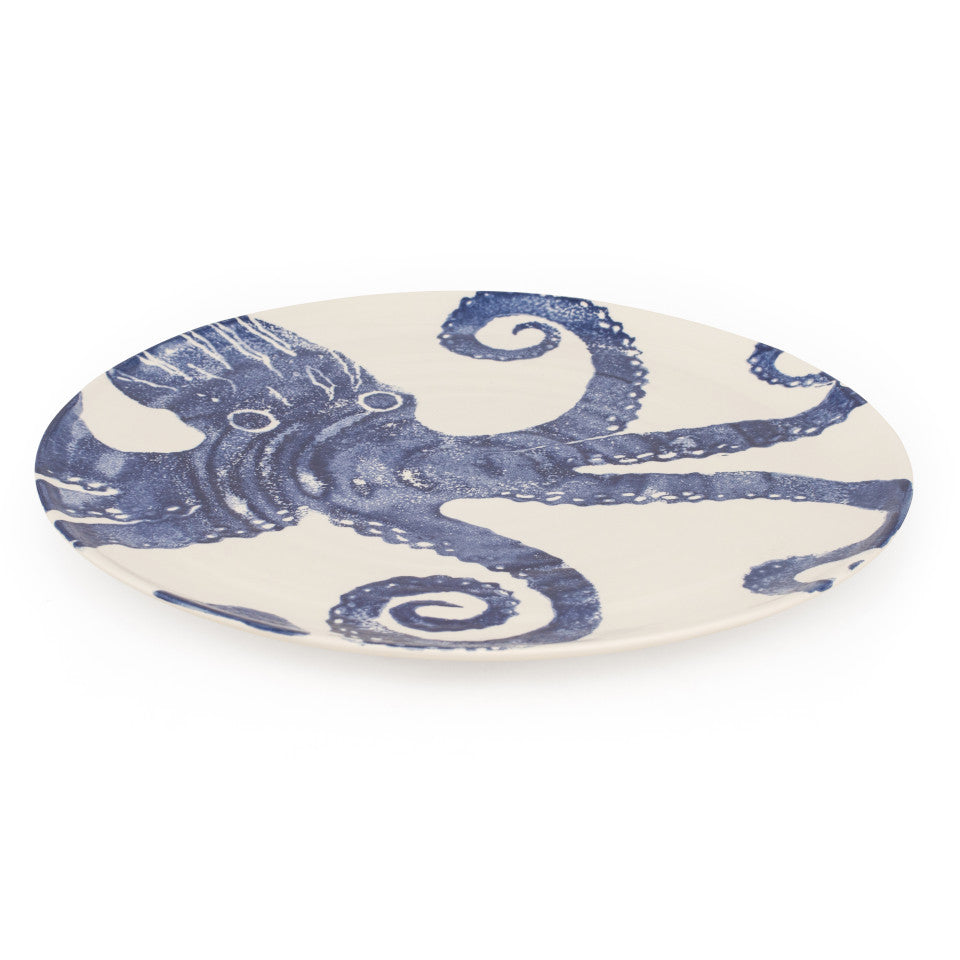 Sea Creatures earthenware Octopus platter, 36.5 cm.